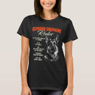 German Shepherd Rules - Dog Lover Animal Pet Breed T-Shirt