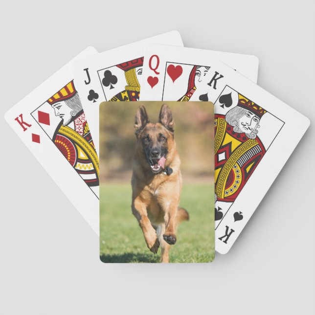 German Shepherd Running Playing Cards (Back)