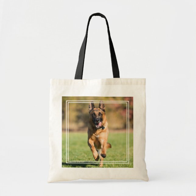 German Shepherd Running Tote Bag (Front)