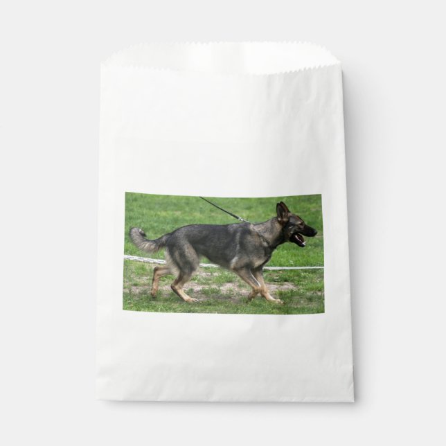 german shepherd sable walking favour bag (Front)