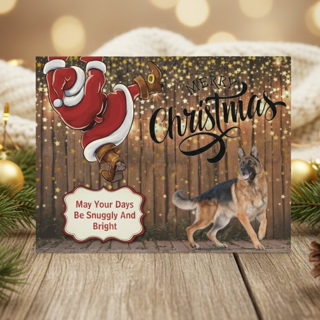 German Shepherd Santa Christmas Postcard (German Shepherd Santa Christmas Postcard)