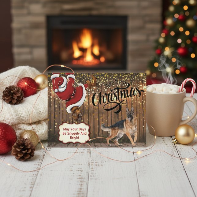 German Shepherd Santa Christmas Postcard (German Shepherd Santa Christmas Postcard)