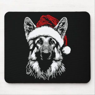 German Shepherd Santa Hat Christmas Xmas Pajama Wo Mouse Pad