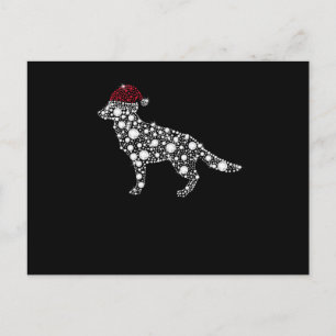 German Shepherd Santa Shirt Womens Christmas Postcard