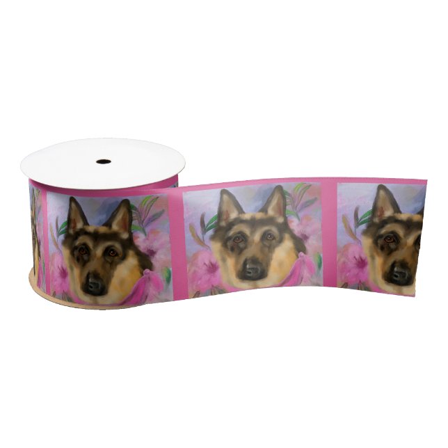 German Shepherd  Satin Ribbon (Spool)