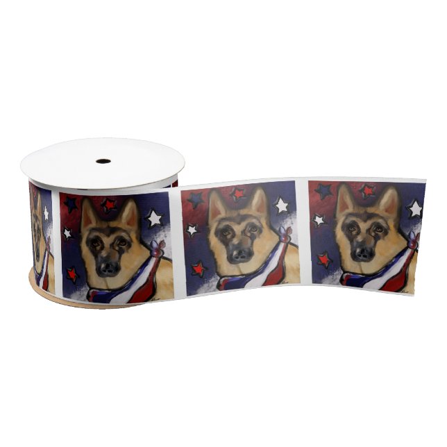 GERMAN SHEPHERD            SATIN RIBBON (Spool)
