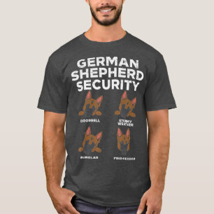 German Shepherd Security Funny K9 Pet Dog Lover T-Shirt
