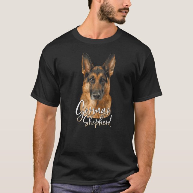 German Shepherd Sharp Dog  Dogs T-Shirt (Front)