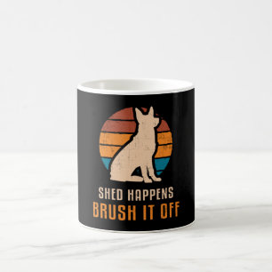 German Shepherd Shed Happens Dog Vintage Funny Coffee Mug