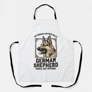 German Shepherd Shirt for Dog Lovers Vintage Engra Apron