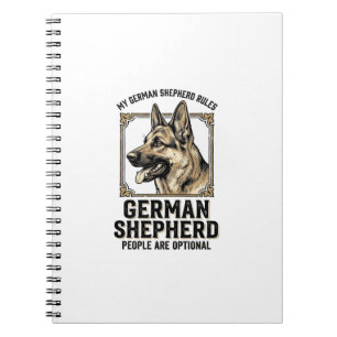 German Shepherd Shirt for Dog Lovers Vintage Engra Notebook