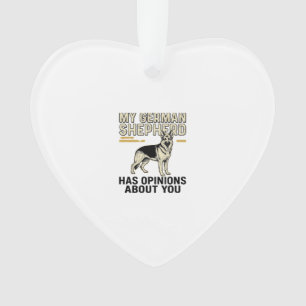 German Shepherd Shirt Funny Vintage Engraving Dog Ornament