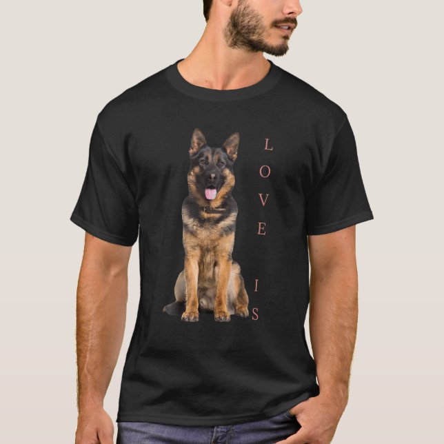 German Shepherd Shirt Shepard Dog Mum Dad Love Pet (Front)