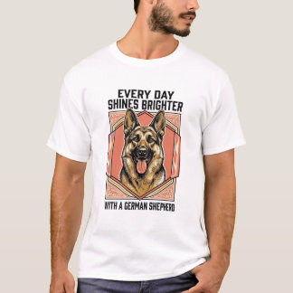 German Shepherd Shirt Vintage Engraving Dog Lover 