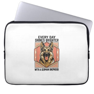 German Shepherd Shirt Vintage Engraving Dog Lover  Laptop Sleeve