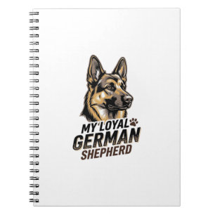 German Shepherd Shirt Vintage Engraving Dog Lover Notebook