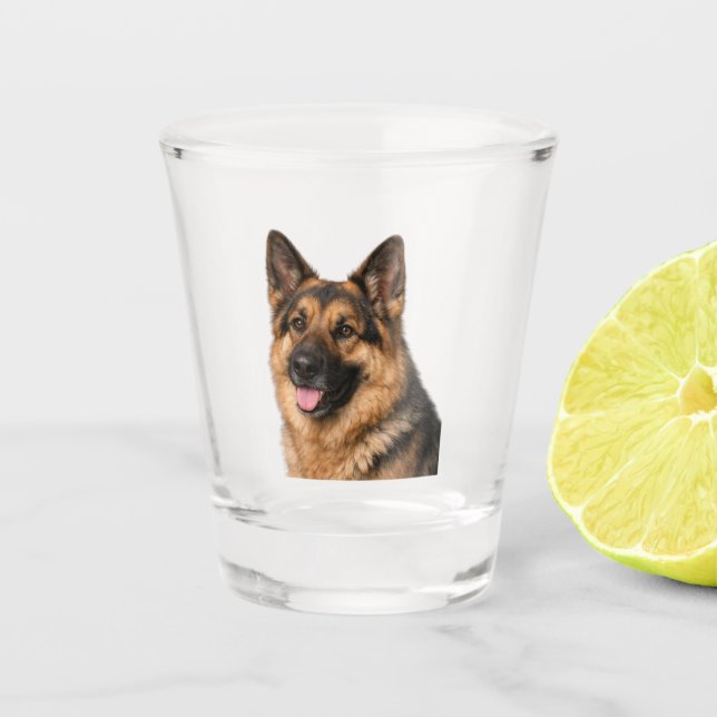 German Shepherd Shot Glass (Front)