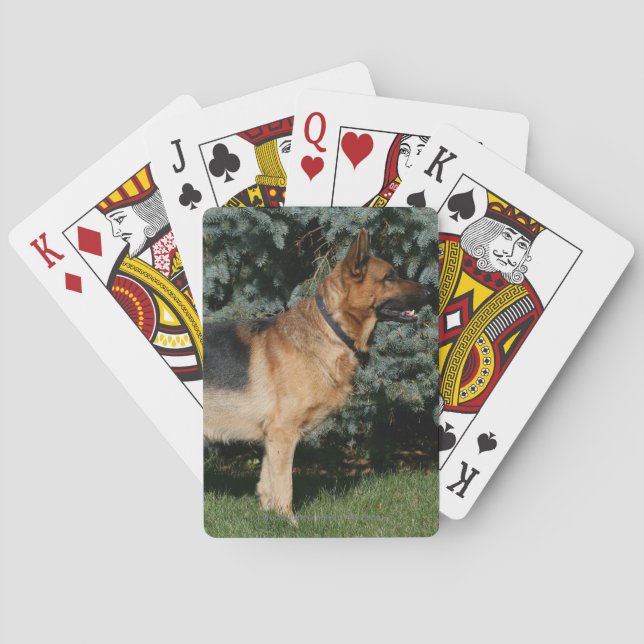 German Shepherd Show Stand Playing Cards (Back)
