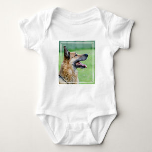 German Shepherd Side Portrait Baby Bodysuit