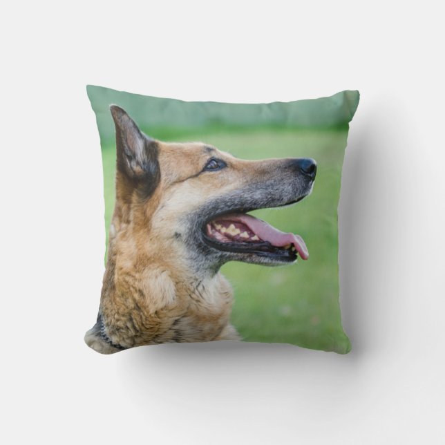 German Shepherd Side Portrait Cushion (Front)