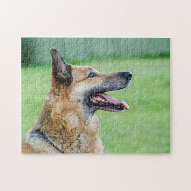 German Shepherd Side Portrait Jigsaw Puzzle (Horizontal)