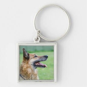 German Shepherd Side Portrait Key Ring