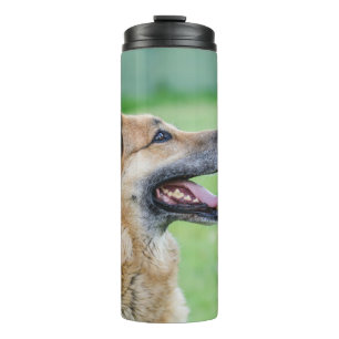 German Shepherd Side Portrait Thermal Tumbler