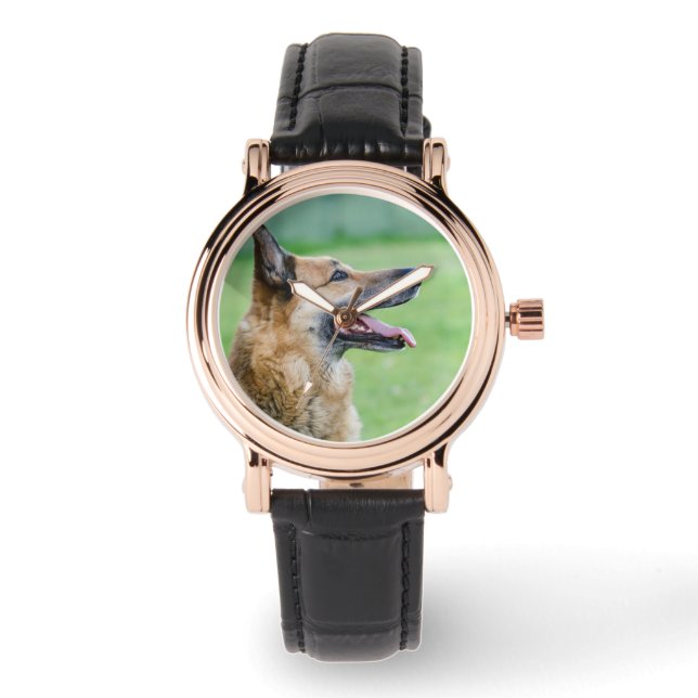 German Shepherd Side Portrait Watch (Front)