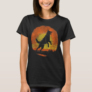 German Shepherd Silhouette Dog Funny Vintage Retro T-Shirt