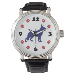 German Shepherd Silhouette Watch
