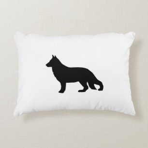 german shepherd silo black decorative cushion