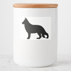 german shepherd silo black food label