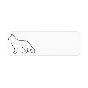 german shepherd silo white return address label