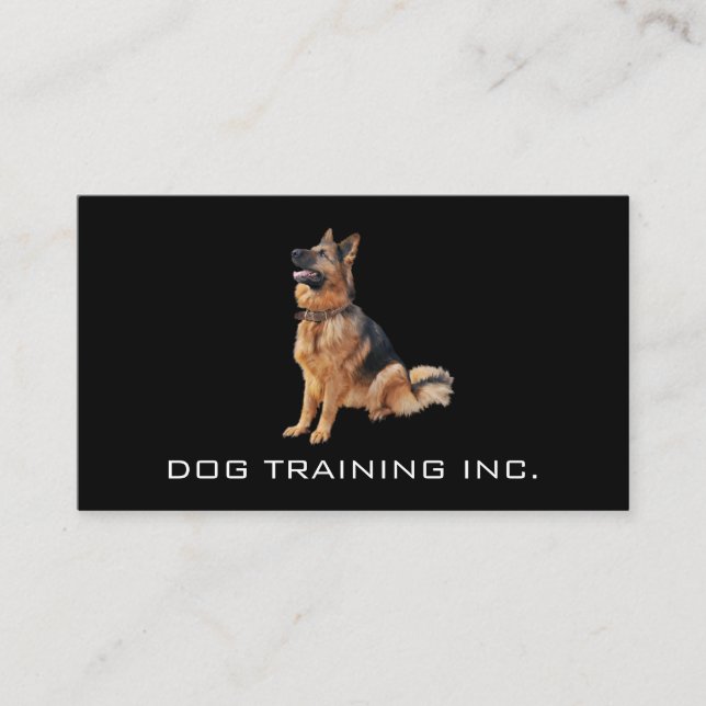 German Shepherd Sitting | Dog Trainer Business Card (Front)