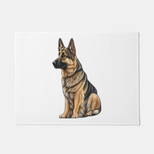 German Shepherd Sitting Doormat