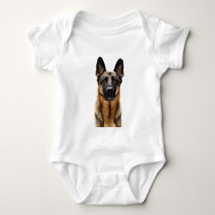 German Shepherd Sitting Up Baby Bodysuit