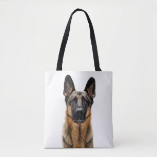 German Shepherd Sitting Up Tote Bag