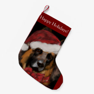 GERMAN SHEPHERD SMALL CHRISTMAS STOCKING