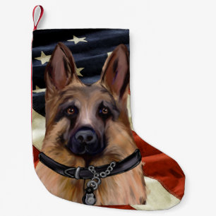 GERMAN SHEPHERD SMALL CHRISTMAS STOCKING