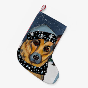 German Shepherd        Small Christmas Stocking