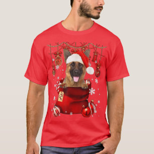 German Shepherd Snow Ball  Dog in Pocket Bag Winte T-Shirt