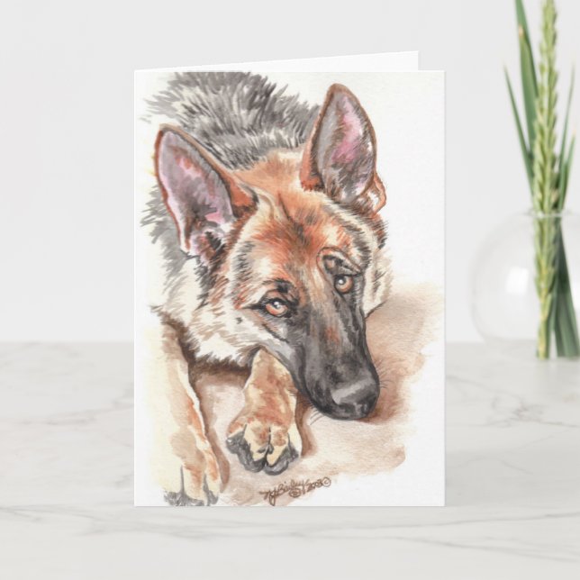 German Shepherd "Soulful" Card (Front)