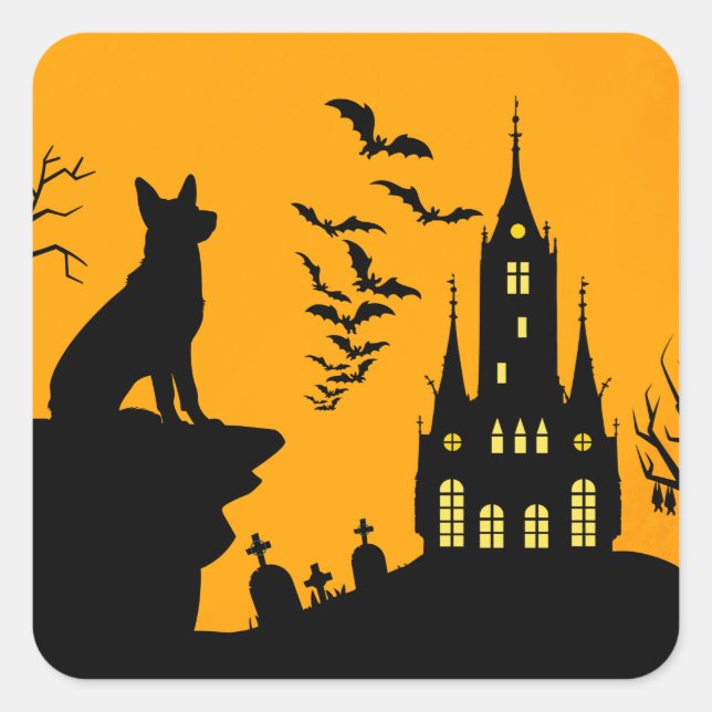 German Shepherd        Square Sticker (Front)