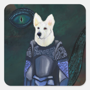 German Shepherd Square Sticker