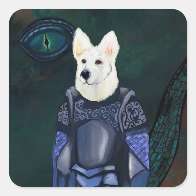 German Shepherd         Square Sticker (Front)