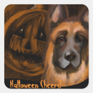 German Shepherd Square Sticker
