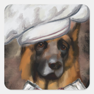German Shepherd Square Sticker