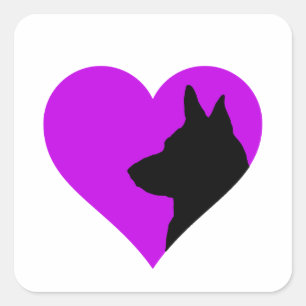 German Shepherd Square Sticker