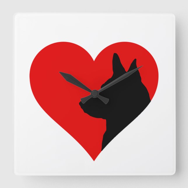 German Shepherd Square Wall Clock (Front)