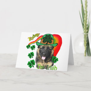 German Shepherd St Patricks Day Card